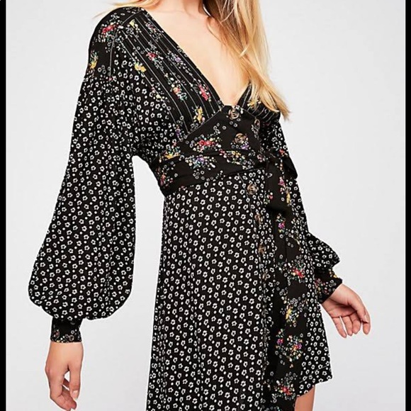 Free People Dresses & Skirts - Free People Wonderland Mini Dress in Black